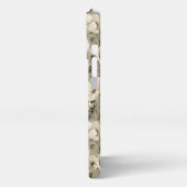 セージグリーンアンドクリームフローラ iPhoneケース (左側面)