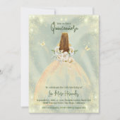 セージグリーンアンドゴールデンバラキンセエレガントーニェラ 招待状 (正面)