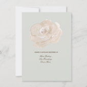 セージグリーンアンドブラウンカップルズウェディングシャワー 招待状 (裏面)