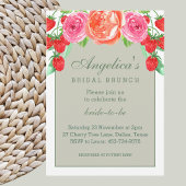 セージグリーンアンドホワイトピーチピーオニーブライダルブランチ 招待状