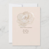 セージグリーンアンド赤面カップルウェディングシャワー 招待状 (裏面)