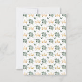 セージグリーンアンド金ゴールドブロンデヘアプリンセス 出欠カード (裏面)