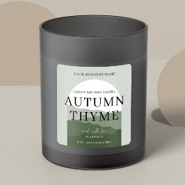 セージグリーンアーチボヘミアン香り名前キャンドル スクエアシール