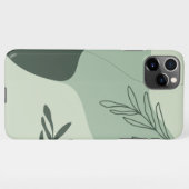 セージグリーンアートライン iPhoneケース (裏面横)
