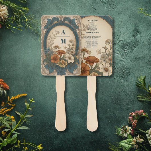 セージグリーンアールヌーボーアルフォンスミュシャ結婚ズ ハンドファン