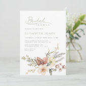 セージグリーンウィンタークリスマスフローラブライダルシャワー 招待状 (スタンド正面)