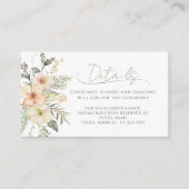 セージグリーンウィンターフローラ結婚ウッドランド詳細 エンクロージャーカード (正面)