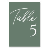 セージグリーンウェディングレセプション テーブルナンバー (裏面)