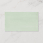 セージグリーンウォーター色植物多肉質エレガント剤 名刺 (裏面)