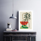 セージグリーンウォールアートボホランドスケープアート キャンバスプリント