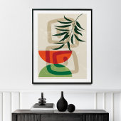 セージグリーンウォールアートボホランドスケープアート キャンバスプリント