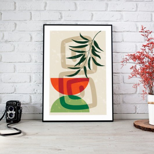 セージグリーンウォールアートボホランドスケープアート キャンバスプリント