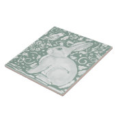 セージグリーンウッドランドラビットフォレストアニマル自然 タイル (側面)