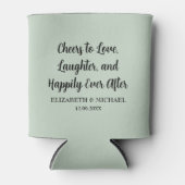 セージグリーンエレガントな結婚式応援を愛する 缶クーラー (正面)