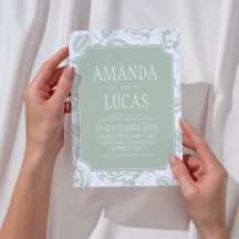 セージグリーンエレガントシノイ結婚ズリー