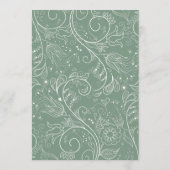 セージグリーンエレガントフローラ結婚ズ メニュー (裏面)