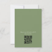 セージグリーンエレガントフローラ結婚式招待状 招待状 (裏面)