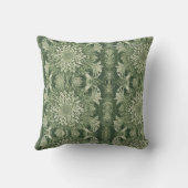 セージグリーンエレガントフローラ クッション (裏面)