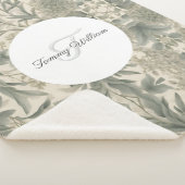 セージグリーンエレガントフローラ シェルパブランケット (3/4)