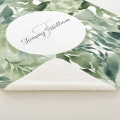 セージグリーンエレガントフローラ シェルパブランケット (3/4)