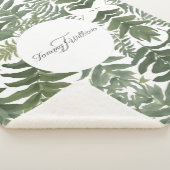 セージグリーンエレガントフローラ シェルパブランケット (3/4)