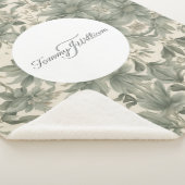 セージグリーンエレガントフローラ シェルパブランケット (3/4)