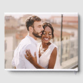 セージグリーンエレガントミニマリストフォトシック結婚ズ ゲストブック (裏面)