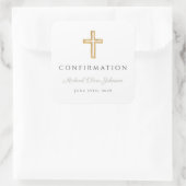 セージグリーンエレガント宗教少年の確認 スクエアシール (バッグ)