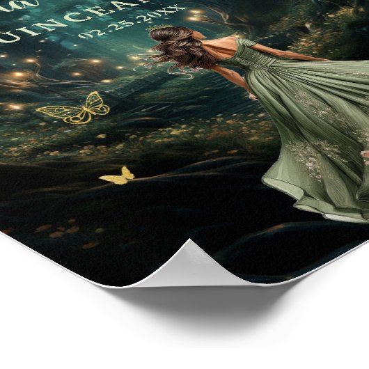 セージグリーンエンチャントフォレストキンセアニラウェルカム ポスター (角)