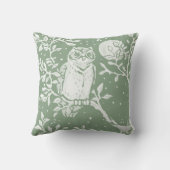 セージグリーンオウルウッドランドムーン自然装飾用クッション クッション (裏面)