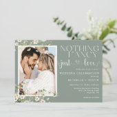 セージグリーンカジュアル結婚フローラの純愛 招待状 (スタンド正面)