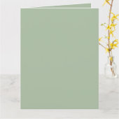 セージグリーンカスタムブランド カード (黄色い花)
