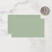 セージグリーンカスタムブランド ノートカード (正面/裏面インサイチュ)