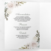 セージグリーンカボチャとホワイトフローラ結婚ズ 三つ折り招待状 (内部最初)