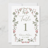 セージグリーンガーデンパーティーテーブル番号 (裏面)