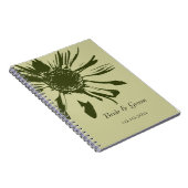 セージグリーンガーベラフラワー ノートブック (右側)