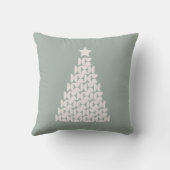 セージグリーンクリスマスツリー クッション (裏面)