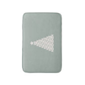 セージグリーンクリスマスツリー バスマット (正面縦)