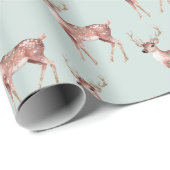 セージグリーンクリスマスディアー ラッピングペーパー (ロールコーナー)