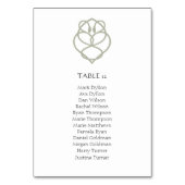 セージグリーンケルト系アイリッシュスワンラブノット結婚ズ テーブルナンバー (裏面)