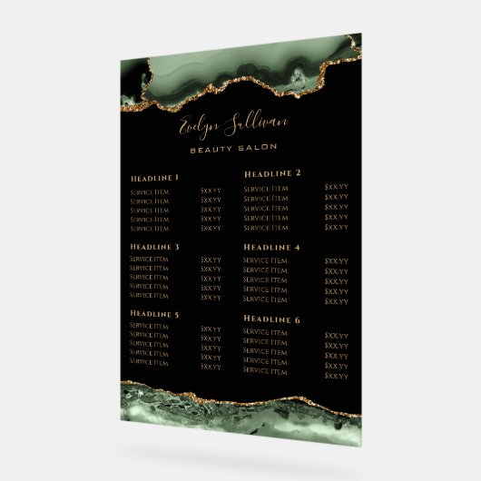 セージグリーンゲート価格表アクリル記号 アクリルサイン (傾斜)