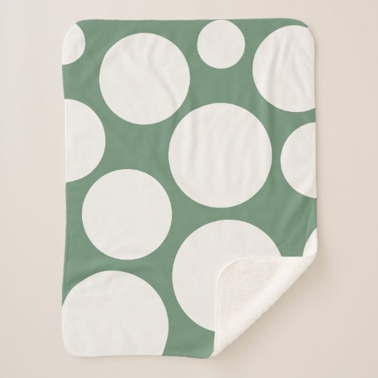 セージグリーンコージーブランケット シェルパブランケット (正面)