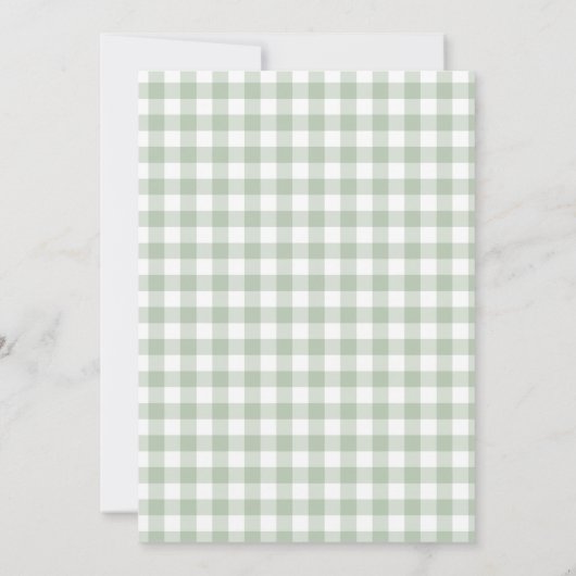 セージグリーンゴルフクラブベビーシャワー招待状 招待状 (裏面)