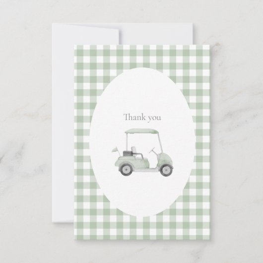 セージグリーンゴルフサンキューカード サンキューカード (正面)