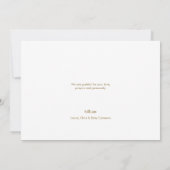 セージグリーンゴールドカスタムモダン赤ちゃん洗礼 招待状 (裏面)