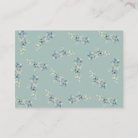 セージグリーンサファリテーマブックリクエスト エンクロージャーカード (裏面)