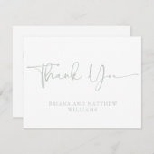 セージグリーンサンキューカード サンキューカード (正面/裏面)