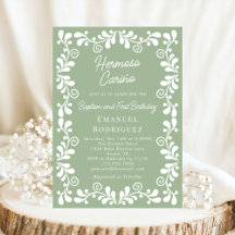 セージグリーンシエリトリンドバプテスマ&ファースト誕生日