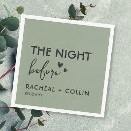 セージグリーンシックシンプルリハーサルモダンディナー スタンダードカクテルナプキン