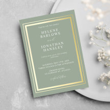 セージグリーンシックモダンミニマリストエレガントな結婚式